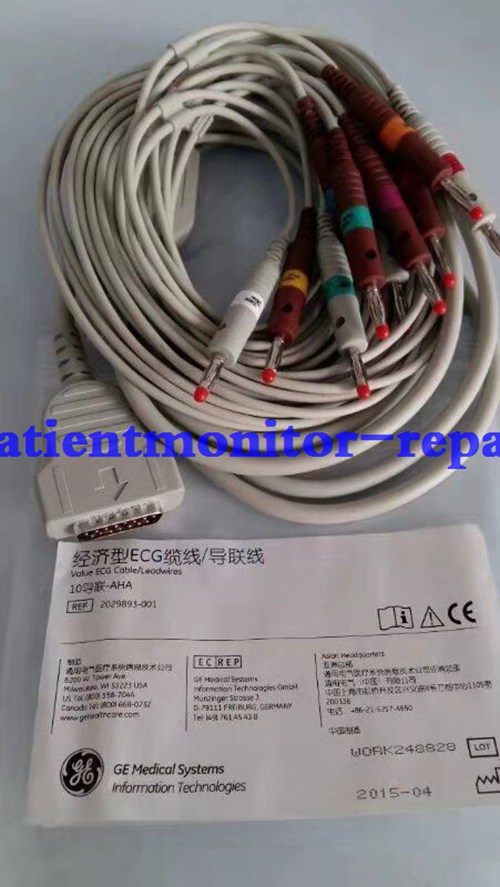 Cable de GE Volue ECG/Leaswires 2019893-001 para la máquina del MAC 1200 ECG