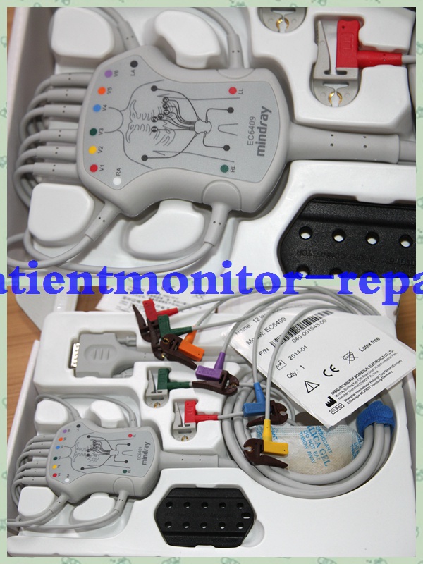 Cable de ECG Mindray 12 derivaciones, AHA, modelo de clip: EC6409 PN 040-001643-00