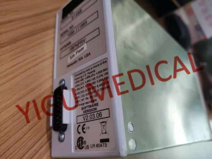 Close-up view of Spacelabs 91496 SpO₂ Module showing connectivity and display