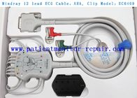EC6409 12 sistema del cable y de la ventaja del tronco del PN 040-001643-00 ECG del clip del cable AHA de la ventaja ECG